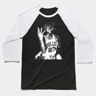 Retro Illustration Michael Jordan Baseball T-Shirt